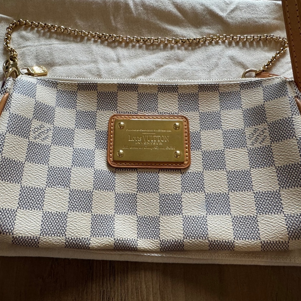 Louis Vuitton Eva Pochette Damier Azur Canvas Crossbody